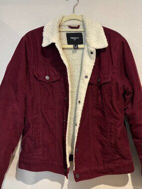 Forever 21 Men's Corduroy Jacket w/ Sherpa Lining